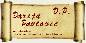 Darija Pavlović vizit kartica
